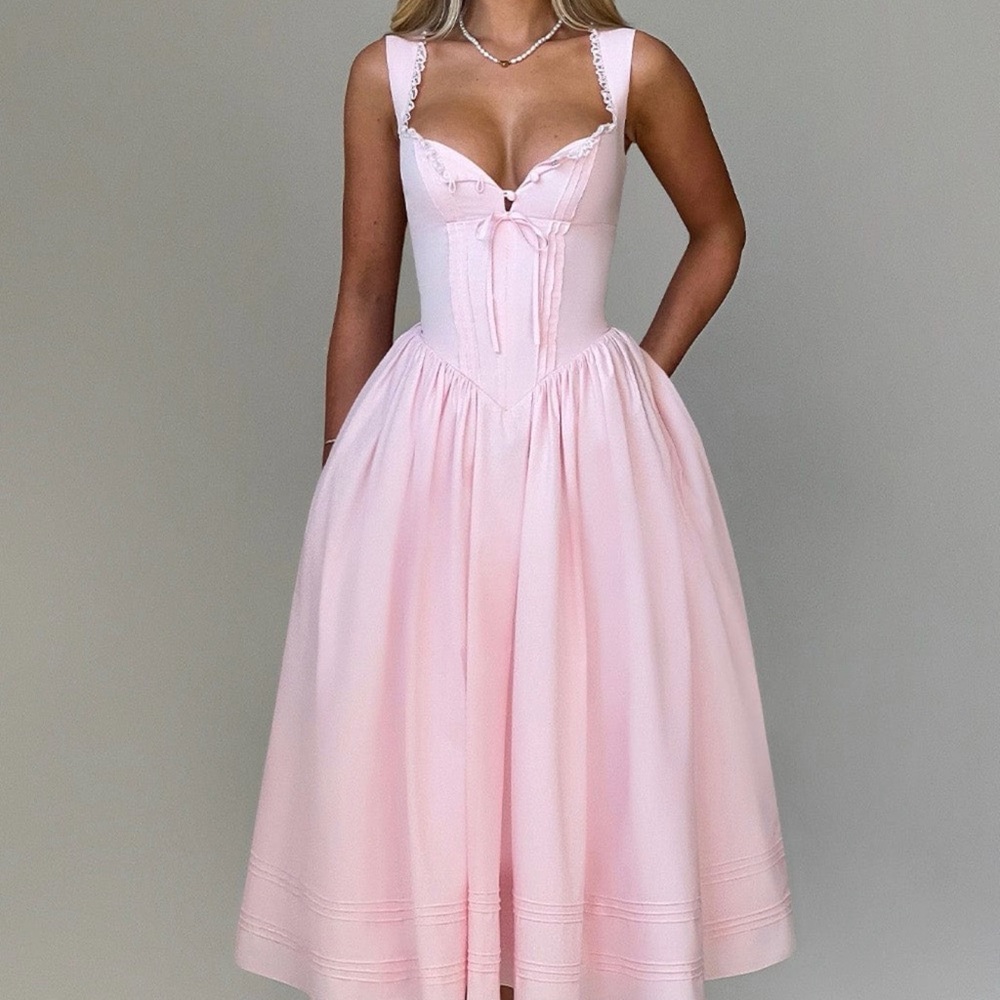 Marlena Pink Midi Dress
